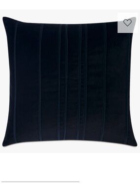 NWT Estelle Square Pillow Cover & Insert Black Set of 2 22x22